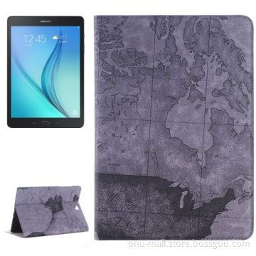 Map Pattern Flip Stand PU Leather Case for Samsung Galaxy Tab A 9.7 4G LTE